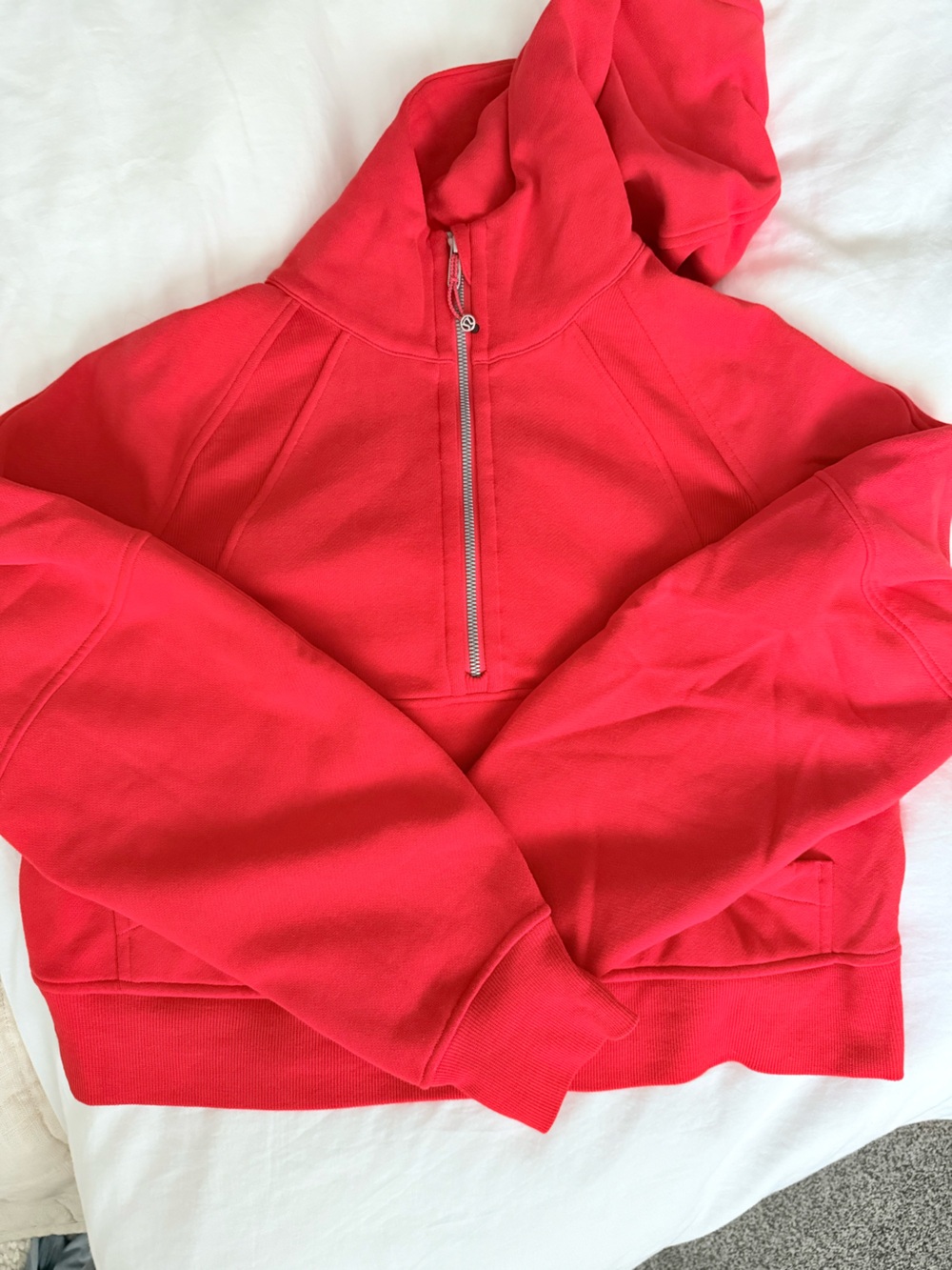 Lululemon scuba half zip red